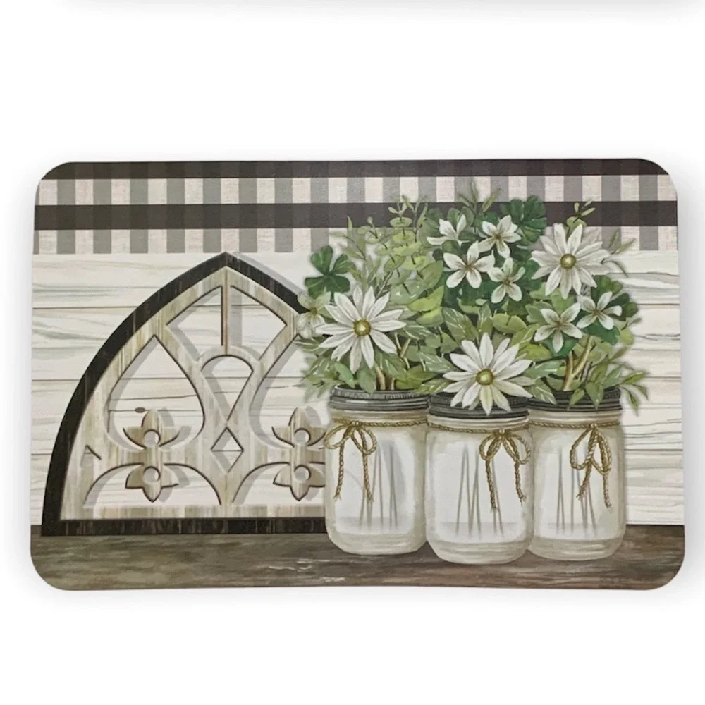 CounterArt Vintage Farmhouse Placemats Reversible Rectangular Placemat Set of 4